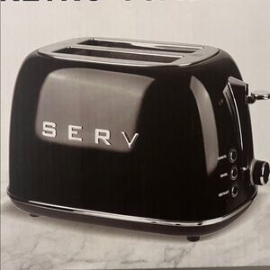 Servappetit Toaster Black Retro Vintage Look